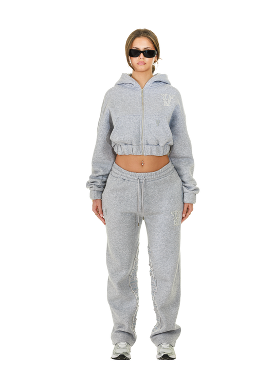 C/A ZIP-HOODIE GREY MELANGE WOMAN v2