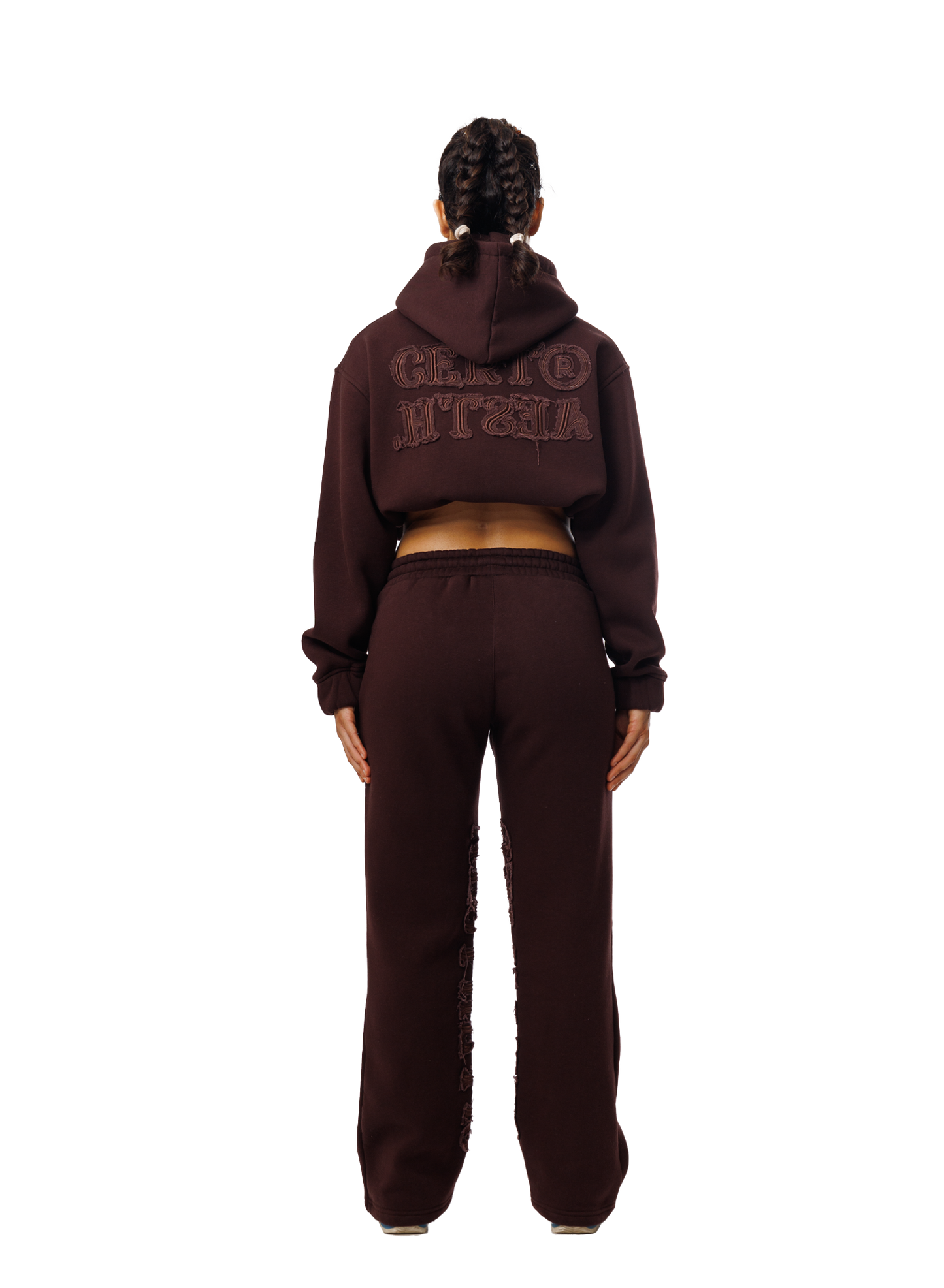 C/A ZIP-HOODIE CHOC PLUM WOMAN