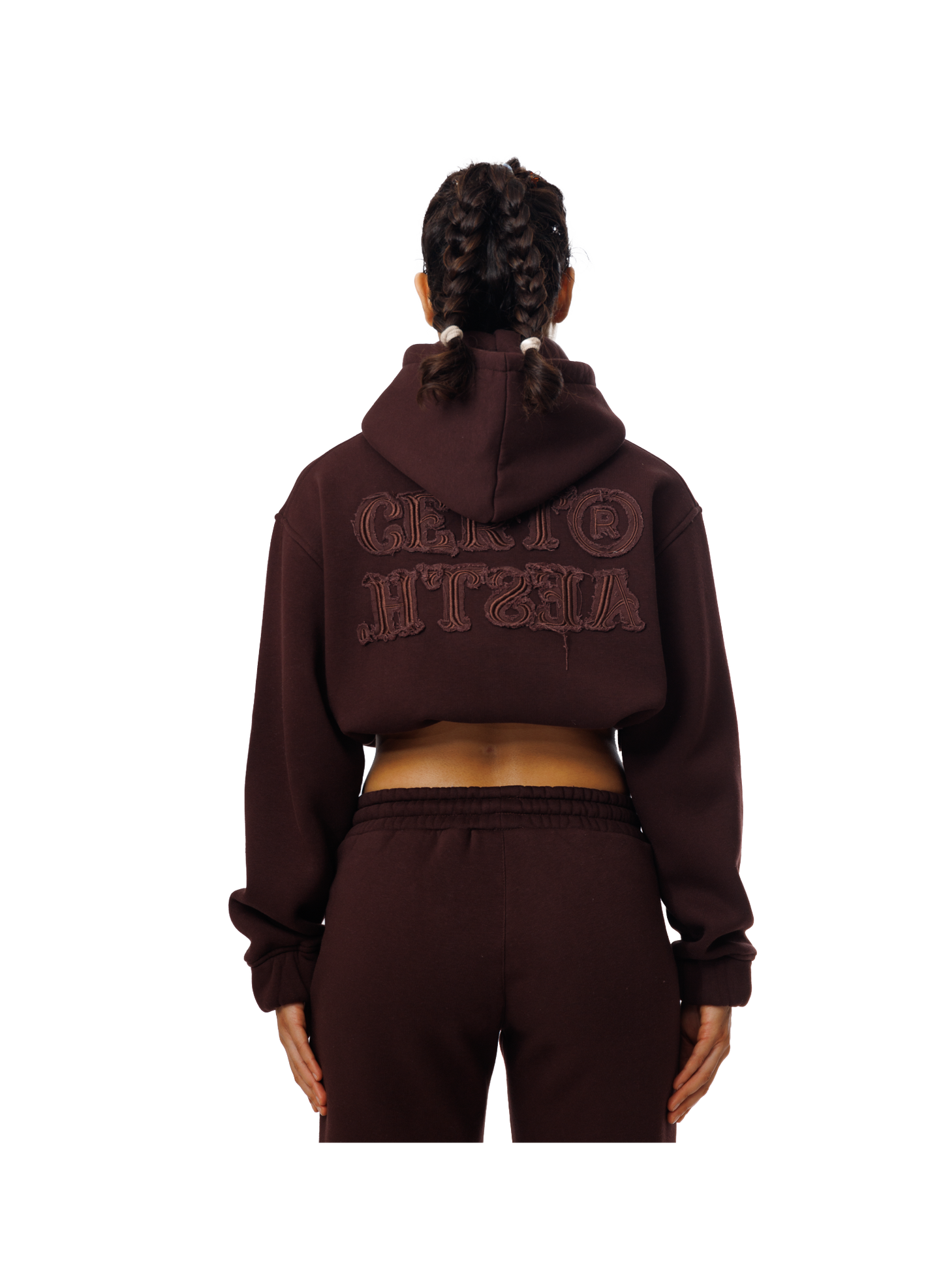 C/A ZIP-HOODIE CHOC PLUM WOMAN