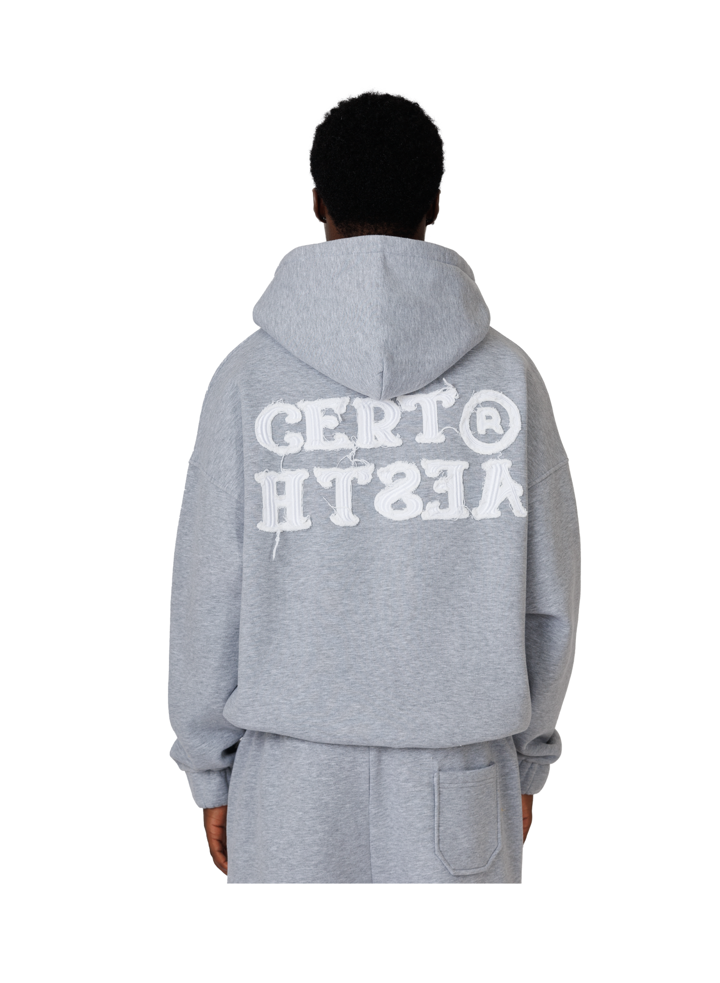 C/A HOODIE GREY MELANGE