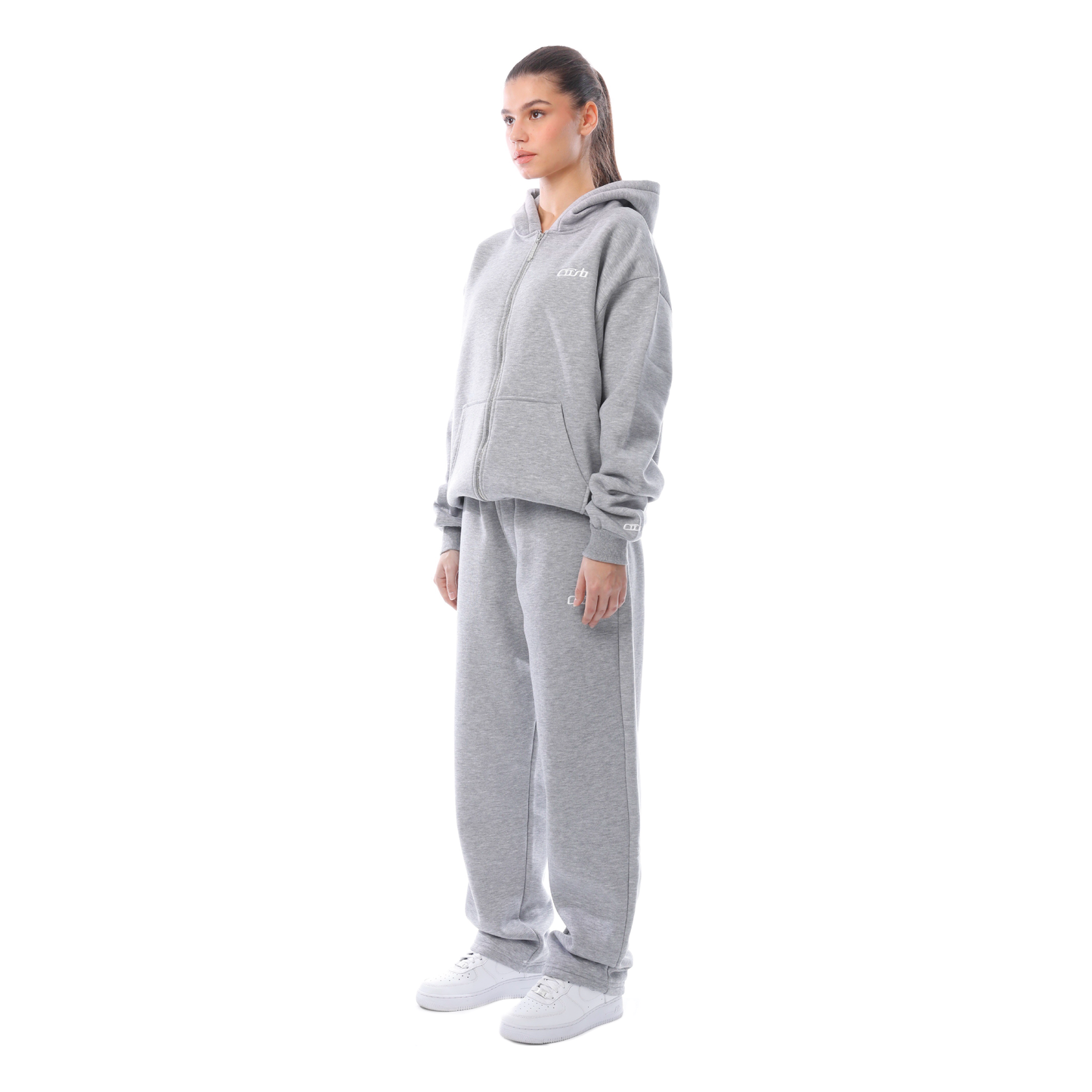 OPEN LEG JOGGER GREY MELANGE