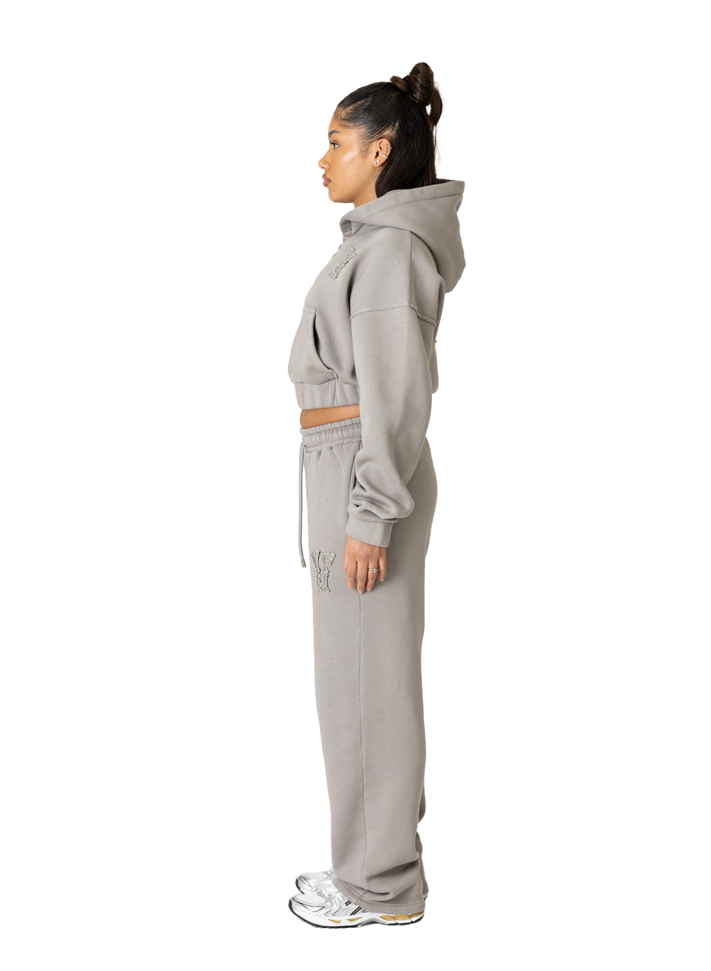 C/A ZIP-HOODIE GREY WOMAN