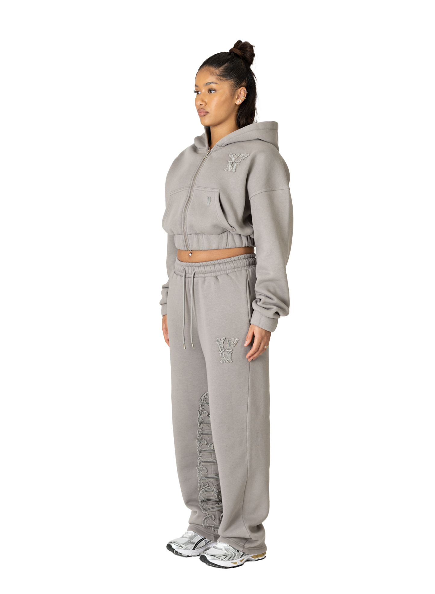 C/A ZIP-HOODIE GREY WOMAN