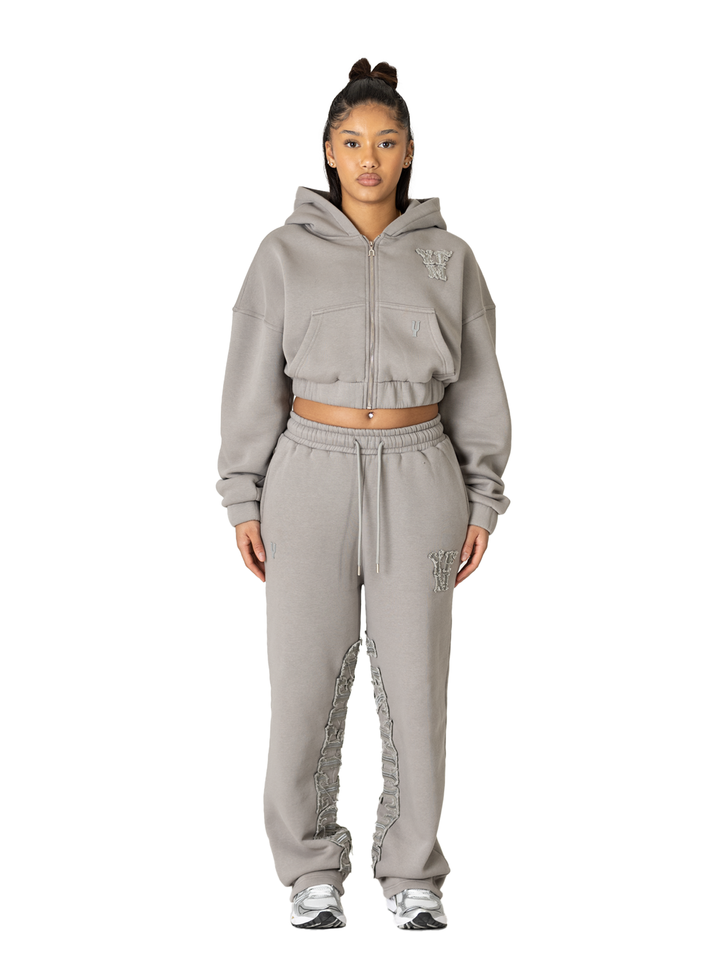 C/A ZIP-HOODIE GREY WOMAN