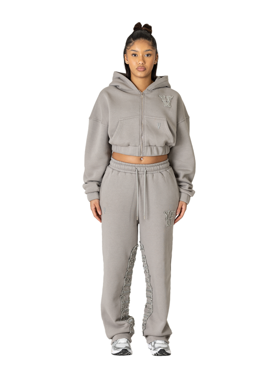 C/A ZIP-HOODIE GREY WOMAN