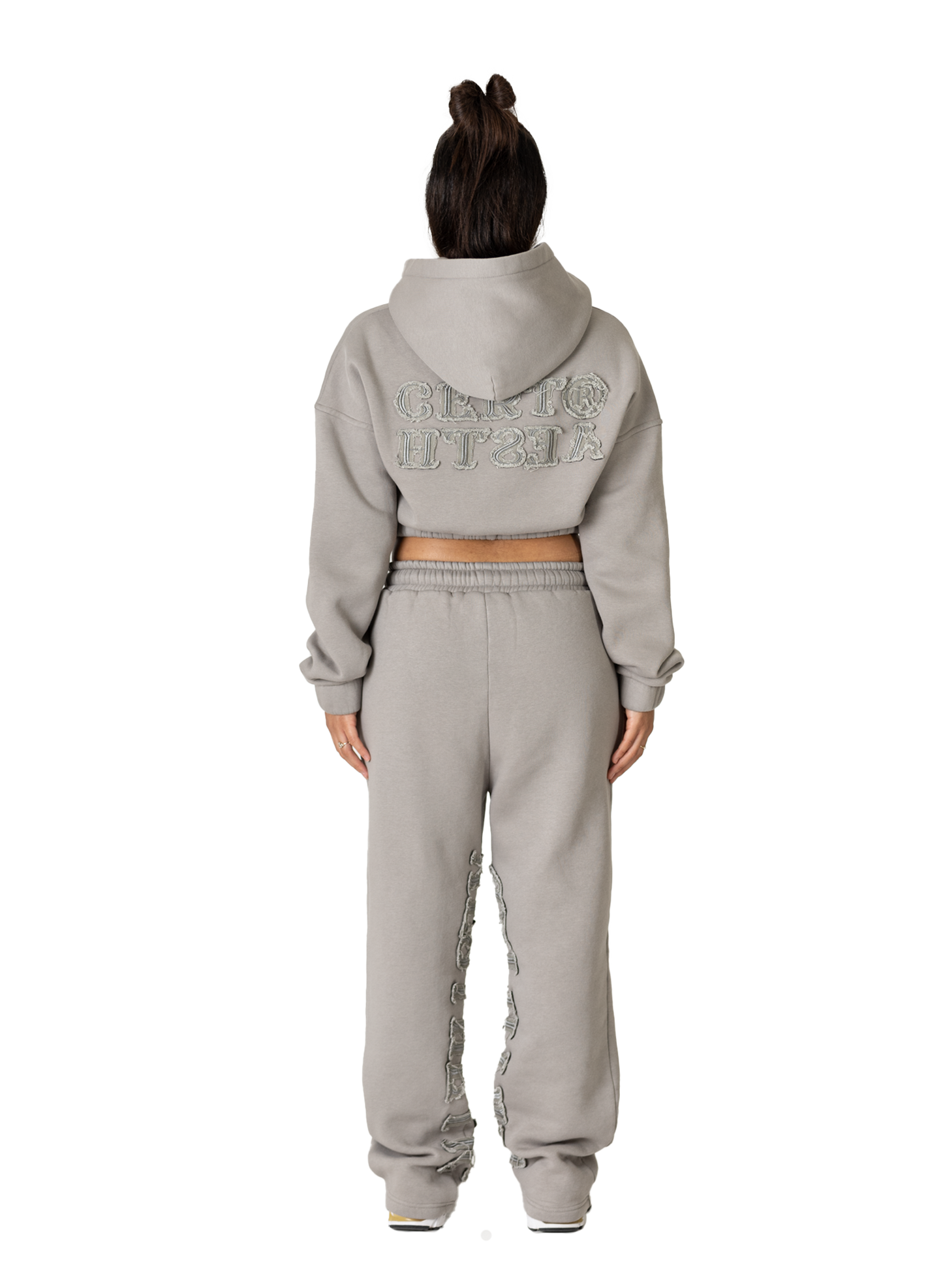 C/A ZIP-HOODIE GREY WOMAN