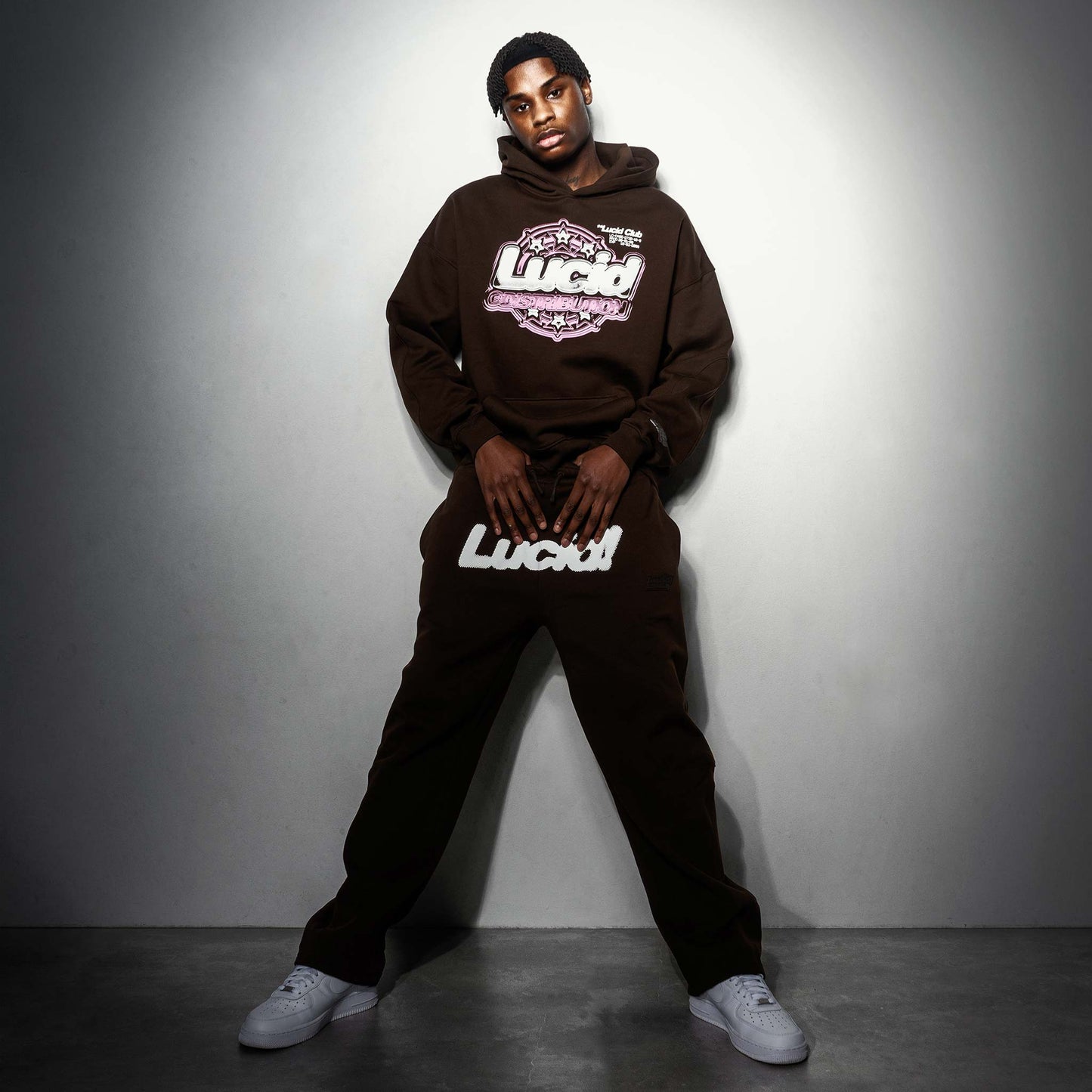 Lucid! Sweatpants Brown/White