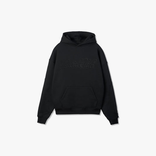 Script Logo Hoodie "Obsidian Black"