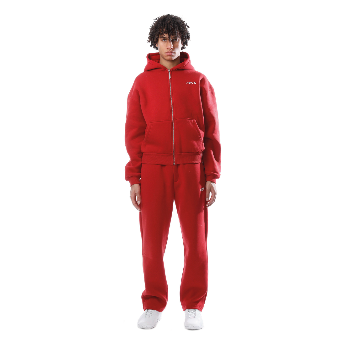 OPEN LEG JOGGER RED