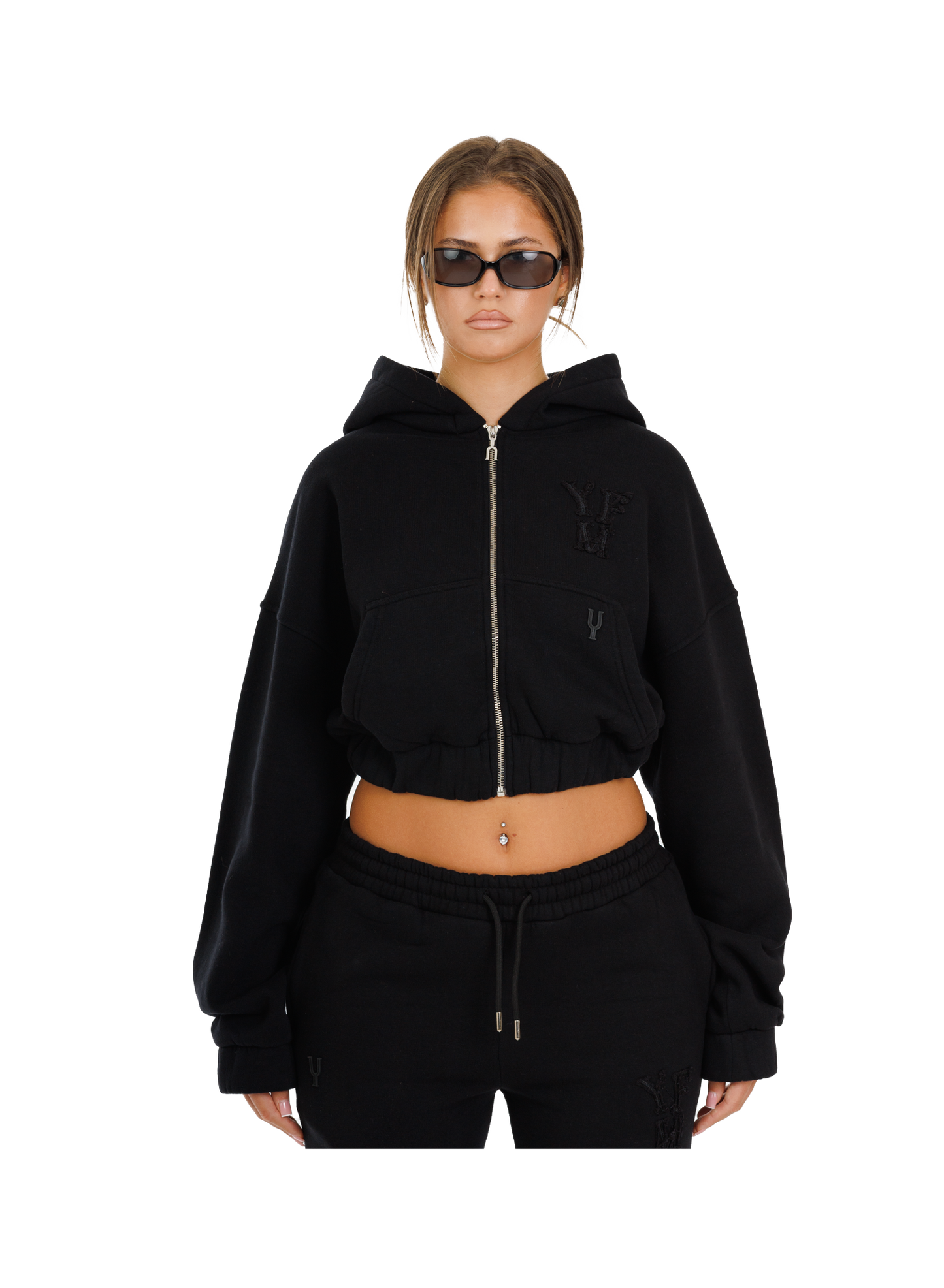 C/A ZIP-HOODIE BLACK WOMAN