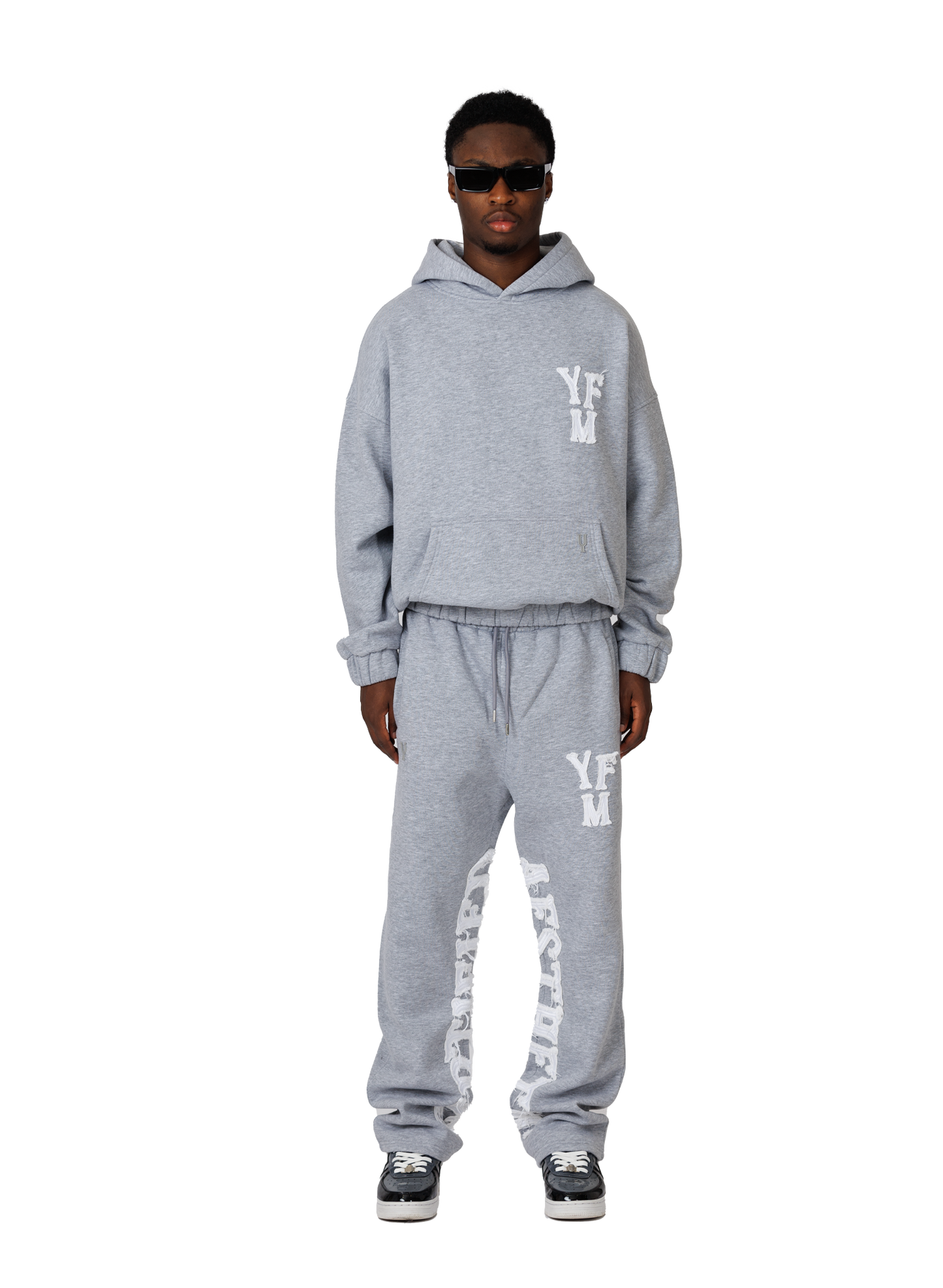 C/A HOODIE GREY MELANGE