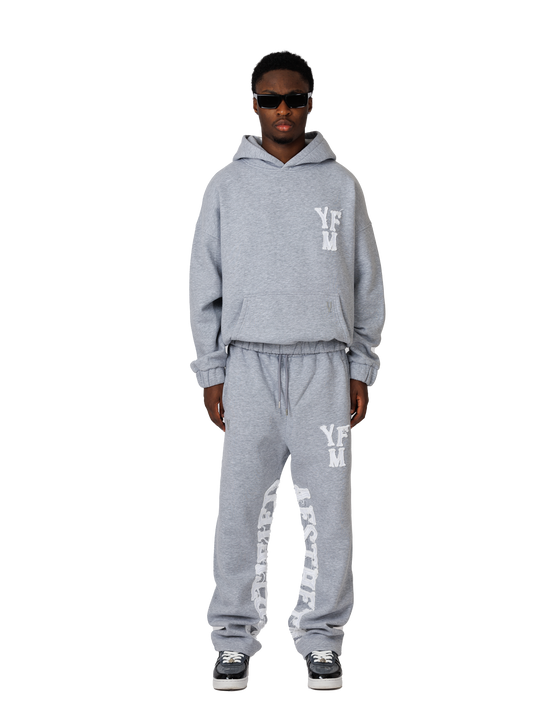 C/A HOODIE GREY MELANGE