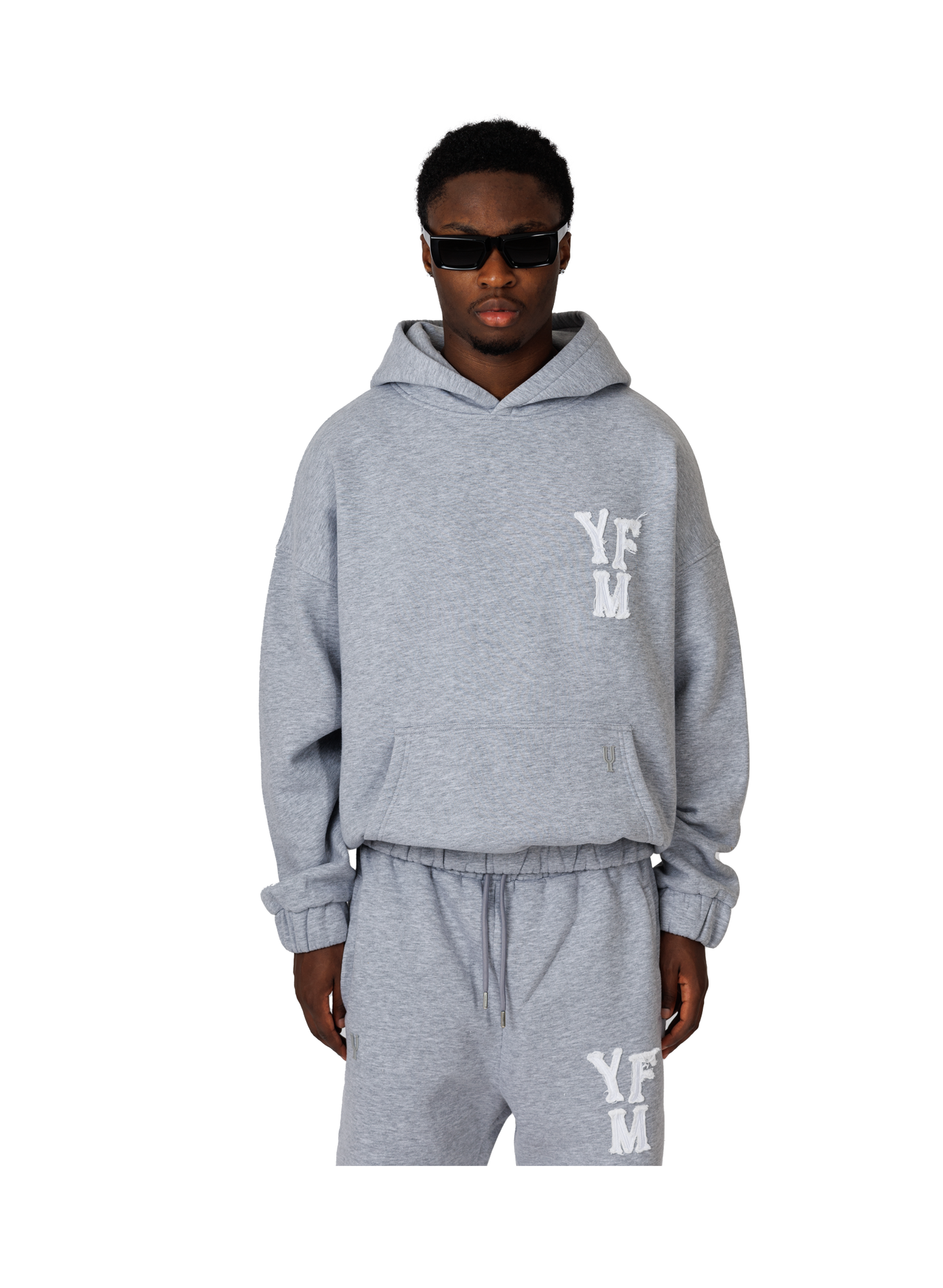 C/A HOODIE GREY MELANGE